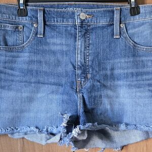 J.Crew Distressed Denim Cutoff Shorts - Medium Blue